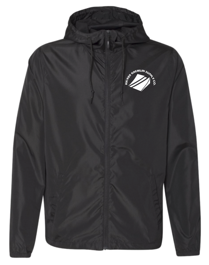 Black Full Zip Windbreaker