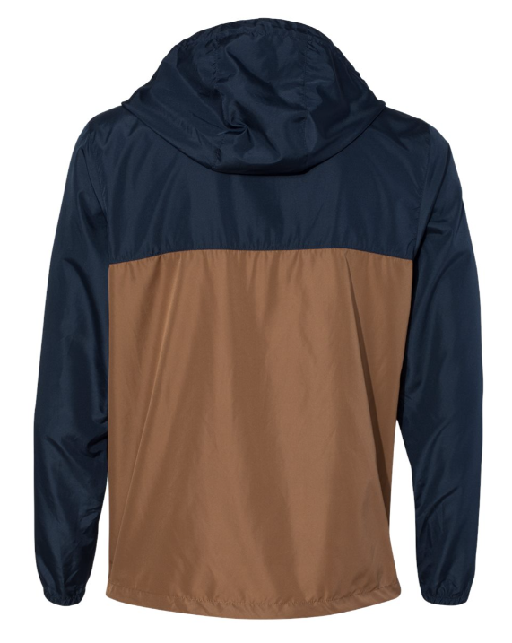 Navy/Saddle Full Zip Windbreaker