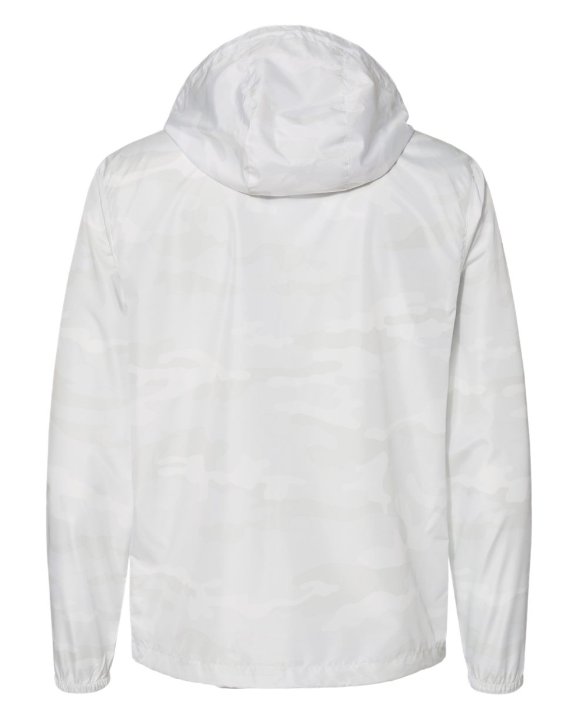 White Camo Full Zip Windbreaker