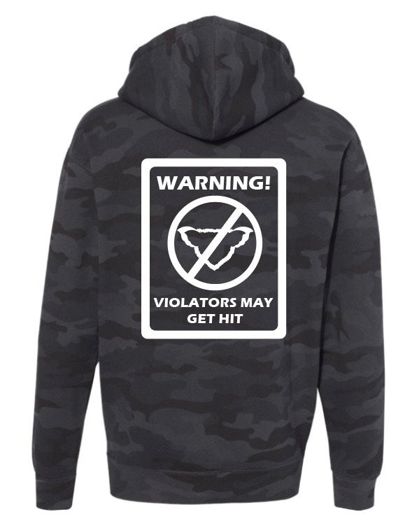Warning Signs Black Camo Hoodie