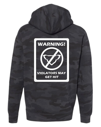 Warning Signs Black Camo Hoodie