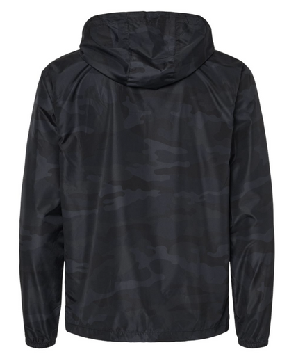 Black Camo Full Zip Windbreaker